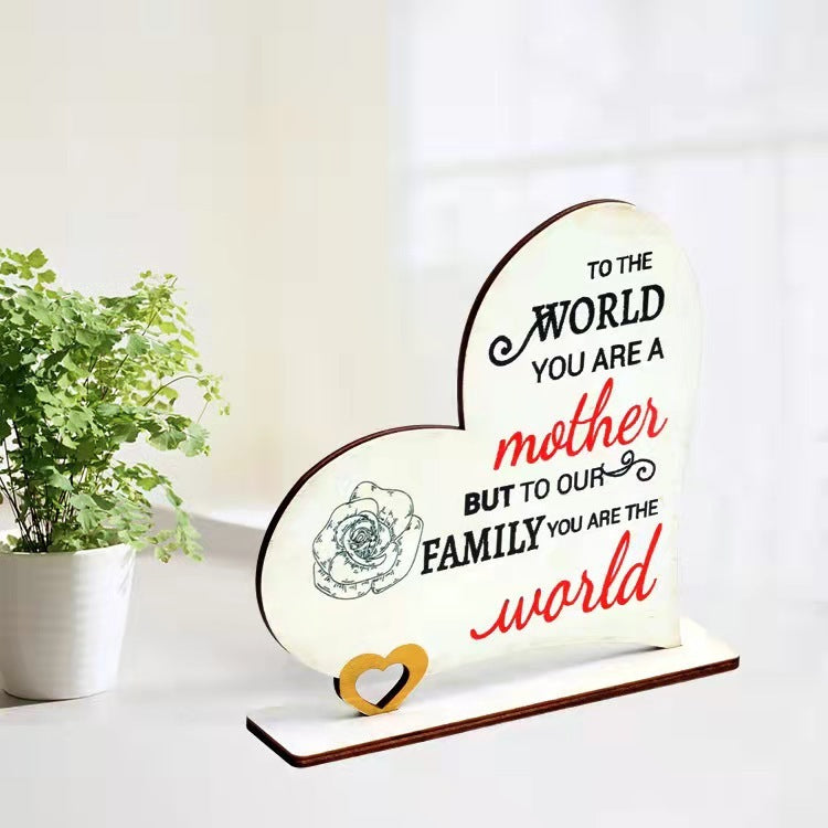 Engraved Wooden Ornament – A Gift for Mom