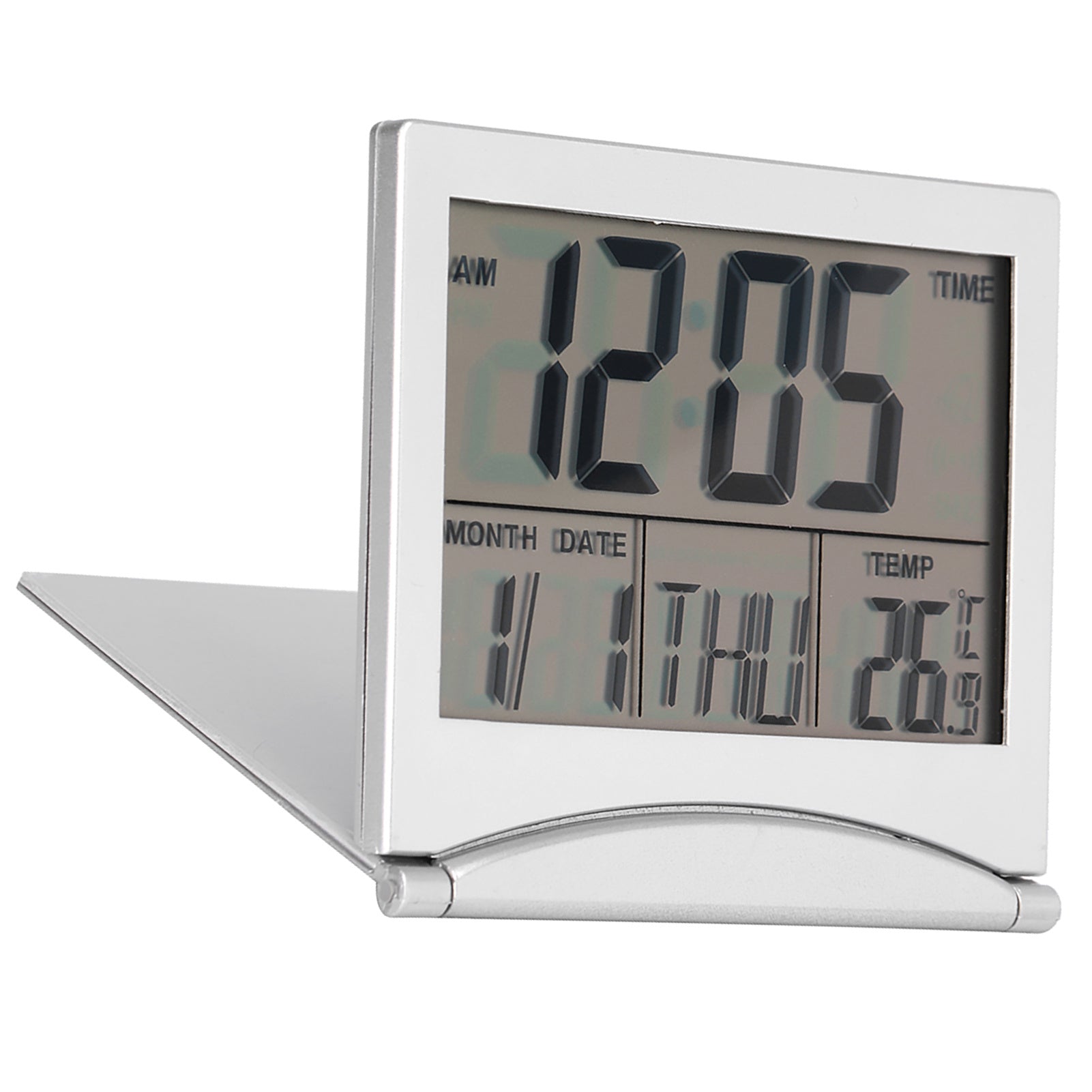 Portable Folding Travel LED Alarm Clock – Time, Temperature & Calendar in One