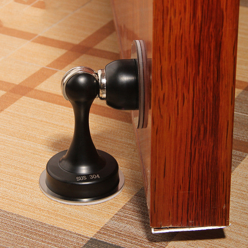 Punch-Free 304 Stainless Steel Door Stop – Durable & Anti-Collision