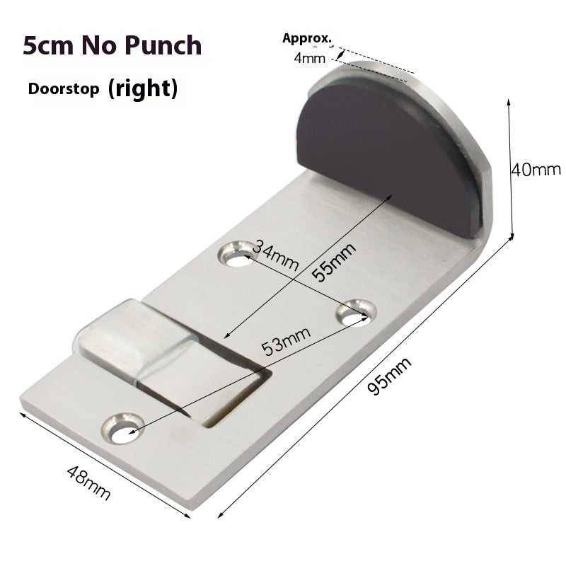 Stainless Steel Door Stop – Secure & Durable for Fast Food Restaurants