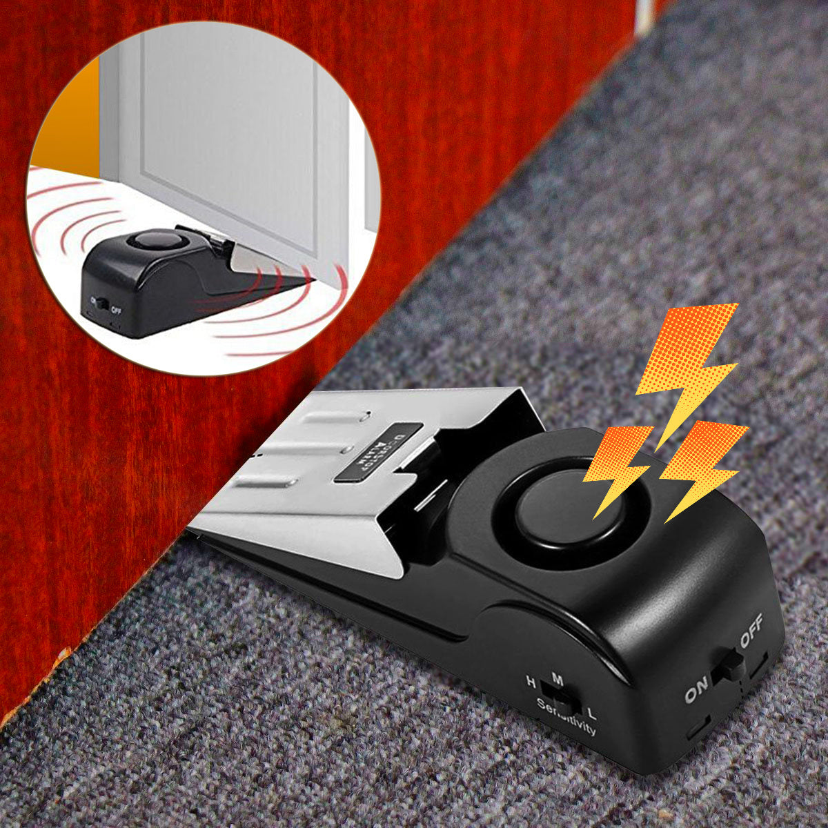 Door Stop Alarm – Anti-Burglary Security for Home & Dorms