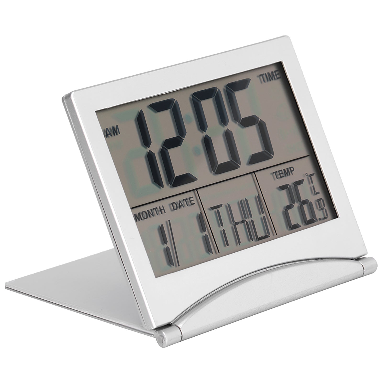 Portable Folding Travel LED Alarm Clock – Time, Temperature & Calendar in One